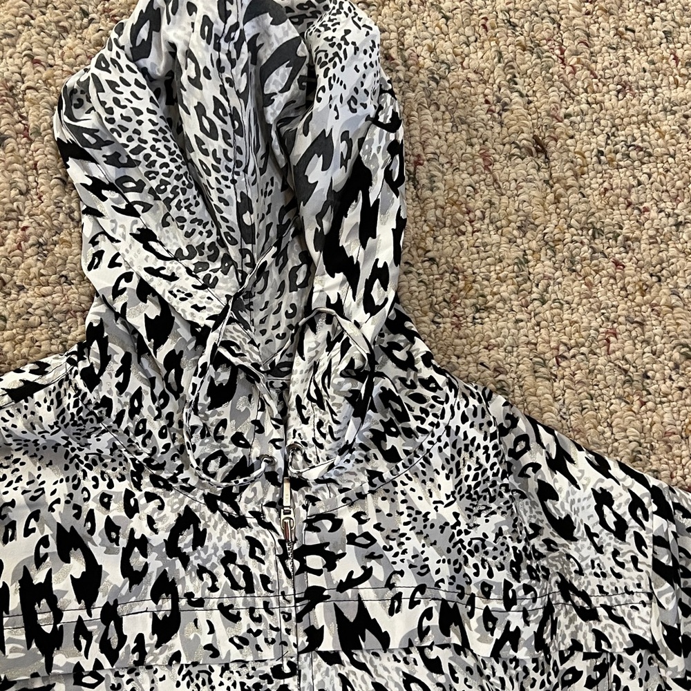 Leopard Print Hooded Jacket Chico’s - Picture 2 of 4